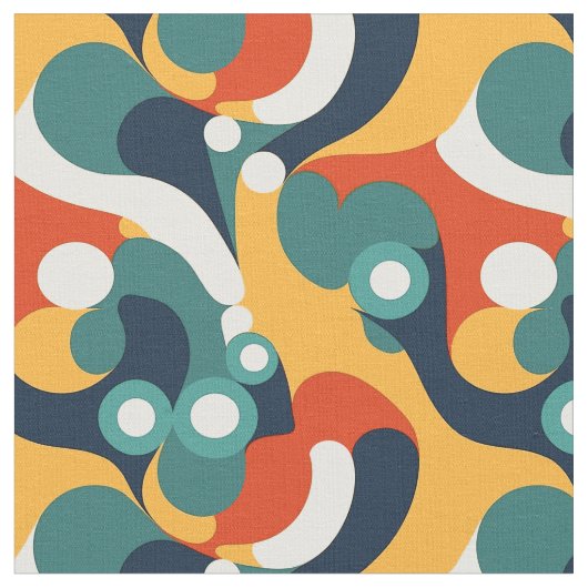 Modern Retro Abstract Stof (Close Up)