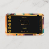 Modern Retro Abstracte vierkantjes Collectie Busin Visitekaartje (Achterkant)