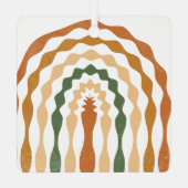 Modern Retro Arch Family Photo Christmas Holiday Metalen Ornament (Achterkant)