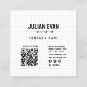 Modern Retro Arch Zwart Monogram Visitekaartje (Achterkant)