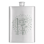 Modern Retro Bachelor Party Last Swing Golf Green Flacon (Voorkant)