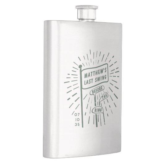 Modern Retro Bachelor Party Last Swing Golf Green Flacon (Rechts)