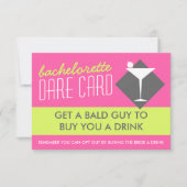 Modern Retro Bachelorette DARE-gamekaart Kaart (Voorkant)