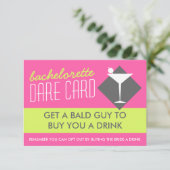 Modern Retro Bachelorette DARE-gamekaart Kaart (Staand voorkant)