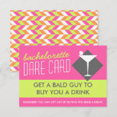 Modern Retro Bachelorette DARE-gamekaart Kaart (Voorkant / Achterkant)