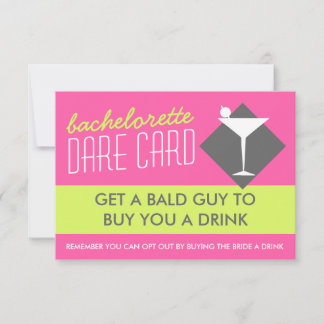 Modern Retro Bachelorette DARE-gamekaart Kaart