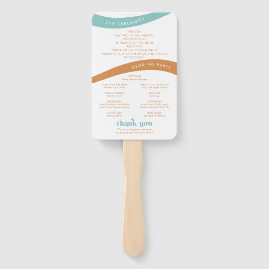 Modern Retro Beachy Color Program Handwaaier (Achterkant)