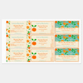 Modern Retro Bergamote Oranje marklabels Labels (Vel)