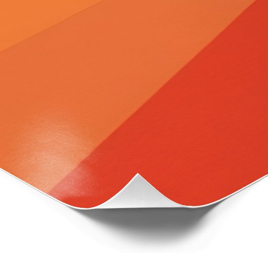 Modern Retro berglandschap – Levendig rood Perfect Poster (Hoek)