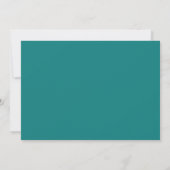 Modern Retro | Blauwgroen horizontaal sparen de da Save The Date (Achterkant)