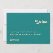 Modern Retro | Blauwgroen kaart met het beste voor (Achterkant)