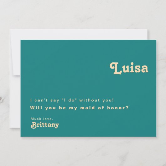 Modern Retro | Blauwgroen kaart met het beste voor (Achterkant)