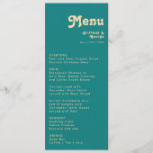 Modern Retro | Blauwgroen menu Binddromen (Voorkant)
