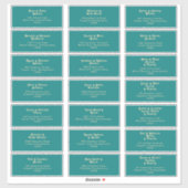 Modern Retro | Blauwgroen weddenschap — sticker (Vel)