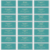 Modern Retro | Blauwgroen weddenschap — sticker (Voorkant)