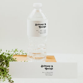 Modern retro-blisterflesetiket waterfles etiket