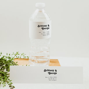 Modern retro-blisterflesetiket waterfles etiket
