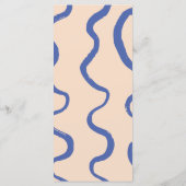 Modern Retro Blue & Beige 'Let's Eat!' Wedding Menu (Achterkant)