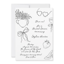 Modern Retro Boho Doodle RSVP-Vrijgezellenfeest