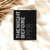 Modern Retro Bold Repetitie Diner Zwart Uitnodiging Briefkaart