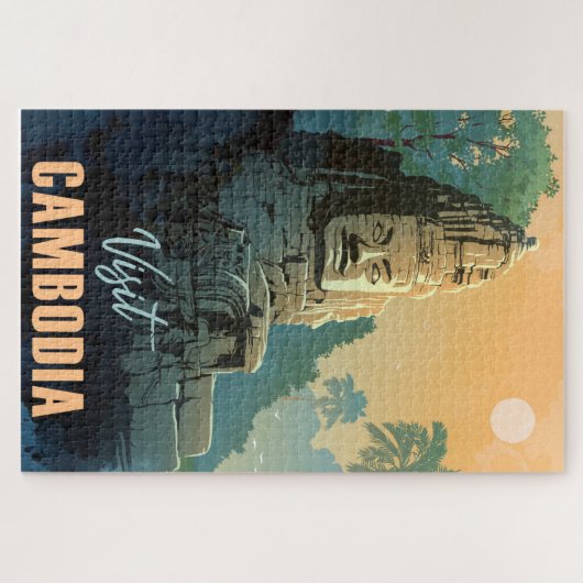 Modern Retro Cambodian Revel Legpuzzel (Horizontaal)