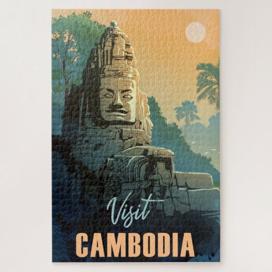 Modern Retro Cambodian Revel Legpuzzel (Verticaal)