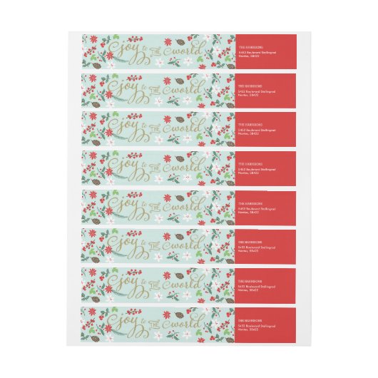 Modern Retro Chic Joy to the World Feestdagen Cust (Vel)