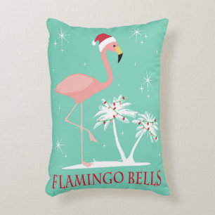 MODERN RETRO CHRISTMAS FLAMINGO ACCENT KUSSEN