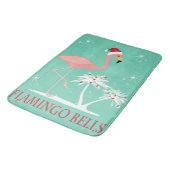 MODERN  RETRO CHRISTMAS FLAMINGO BADMAT (Gekanteld)