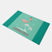 MODERN  RETRO CHRISTMAS FLAMINGO DEURMAT (Schuin)