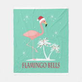 MODERN RETRO CHRISTMAS FLAMINGO FLEECE DEKEN (Voorkant)