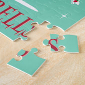 MODERN RETRO CHRISTMAS FLAMINGO LEGPUZZEL (Zijkant)