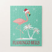 MODERN RETRO CHRISTMAS FLAMINGO LEGPUZZEL (Verticaal)