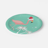 MODERN  RETRO CHRISTMAS FLAMINGO PAPIEREN BORDJE (Gekanteld)