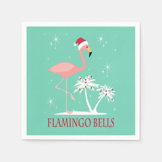 MODERN  RETRO CHRISTMAS FLAMINGO SERVET (Voorkant)