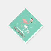 MODERN  RETRO CHRISTMAS FLAMINGO SERVET (Hoek)