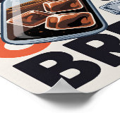 Modern Retro Cold Brew Coffee Art Print Poster (Hoek)