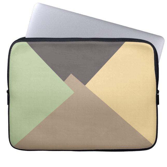 Modern Retro Color Geometric Pattern #20 Laptop Sleeve (Voorkant)