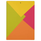 Modern Retro Color Geometric Pattern Monogram #2 Klembord (Achterkant)