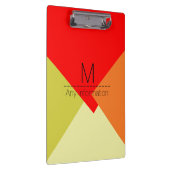 Modern Retro Color Geometric Pattern Monogram #3 Klembord (Rechts)