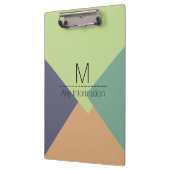 Modern Retro Color Geometric Pattern Monogram #4 Klembord (Links)