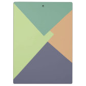 Modern Retro Color Geometric Pattern Monogram #4 Klembord (Achterkant)