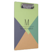Modern Retro Color Geometric Pattern Monogram #4 Klembord (Rechts)