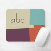 Modern Retro Color Geometric Pattern Monogram #7 Muismat (Met muis)