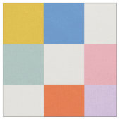 Modern Retro Colorful Checkered Pattern Stof (Close Up)