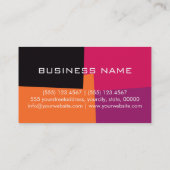 Modern Retro Colors Monogram #9 Visitekaartje (Achterkant)