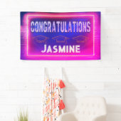Modern Retro Congratulations Graduation Spandoek (Insitu)