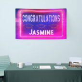 Modern Retro Congratulations Graduation Spandoek (Beurs)
