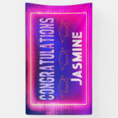 Modern Retro Congratulations Graduation Spandoek (Verticaal)