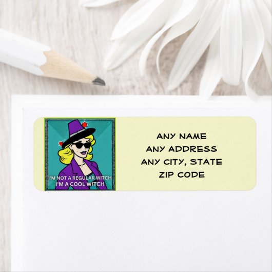 Modern Retro Cool Witch Meme Colour Pop Art Etiket (Insitu)